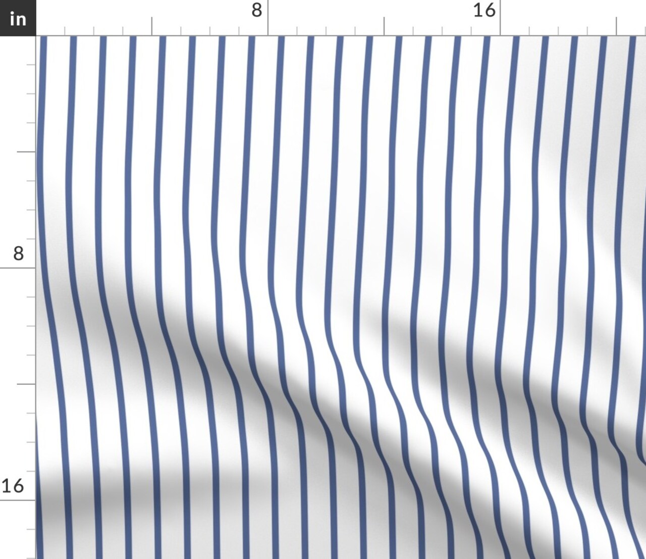 Simple Stripe Nautical Coastal Graphic Line Cobalt Blue White Minimal Custom Printed Fabric by Spoonflower Various Fabrics by the Yard or Fat Quarter